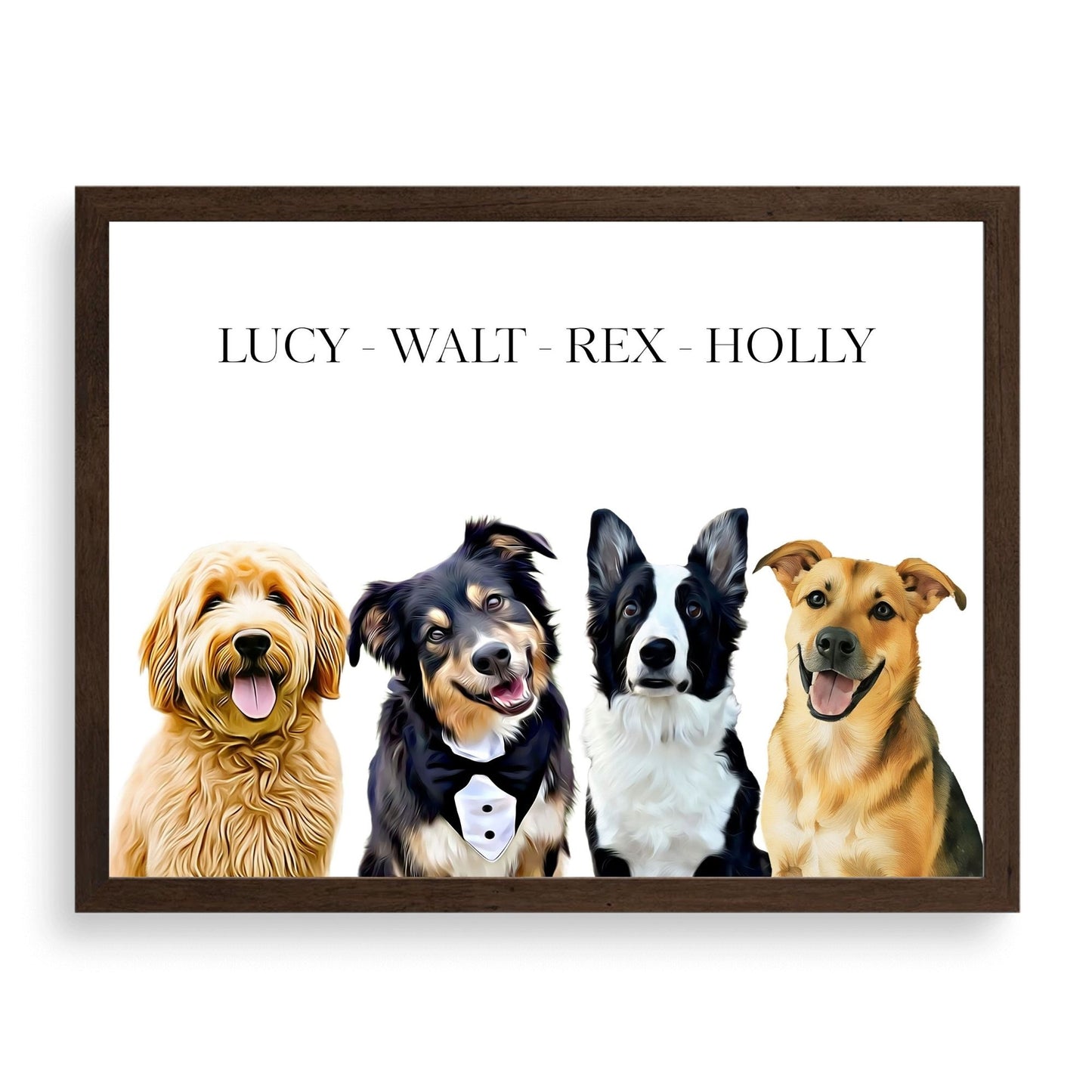 Watercolor & Illustrated Pet Portrait from Photo