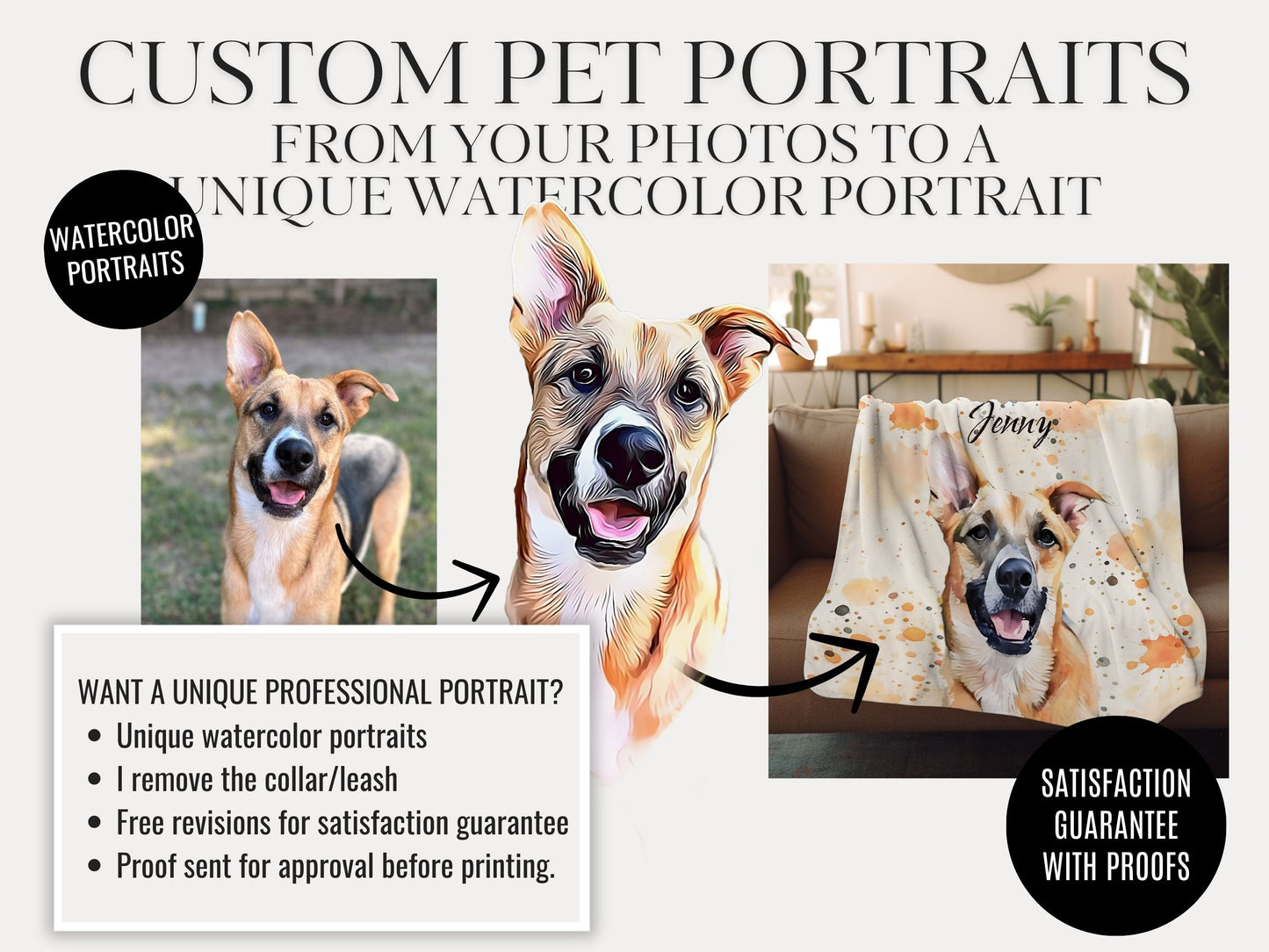 Custom Pet/Horse Blanket from Photo