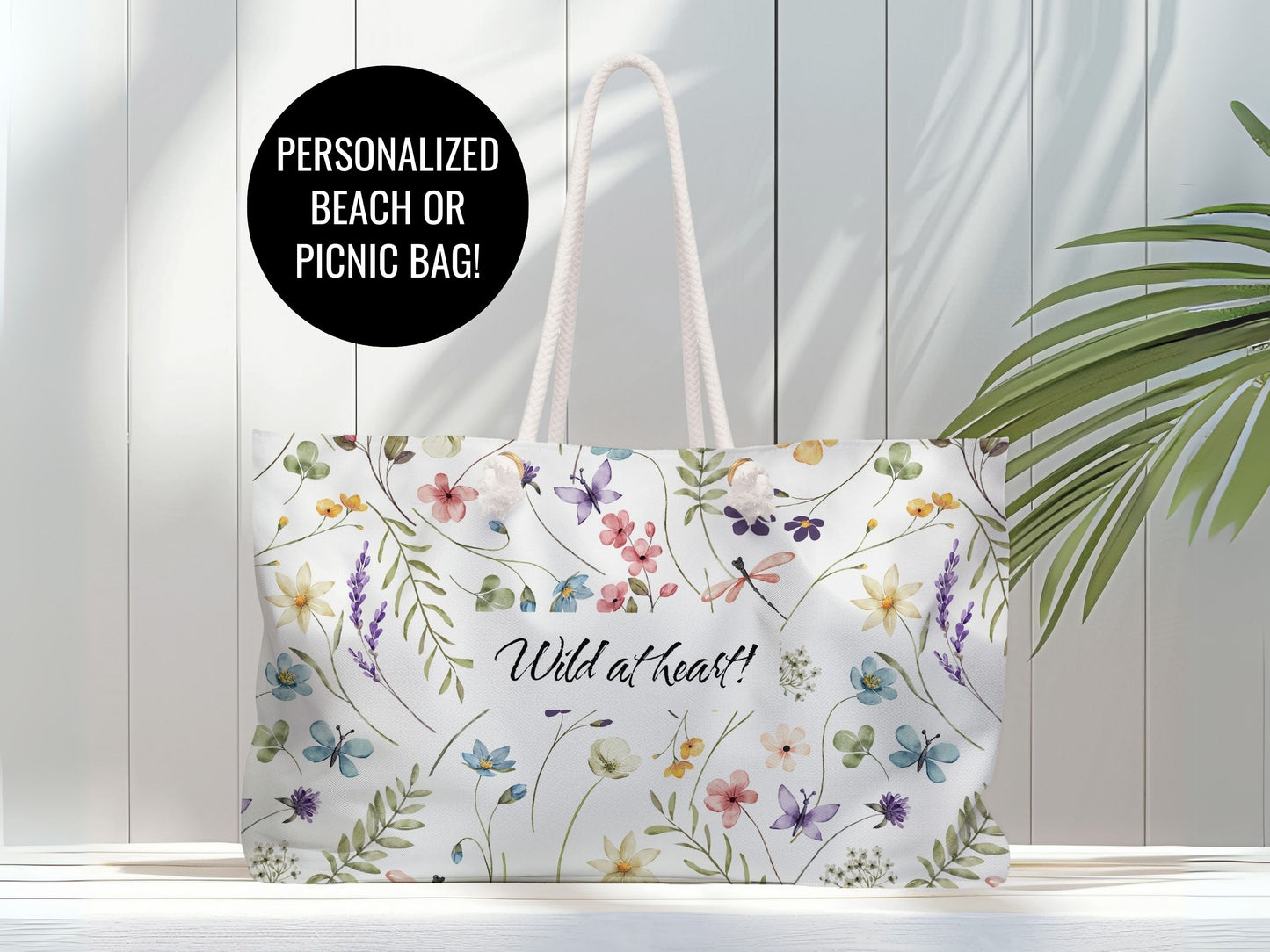 Beach and Picnic Bag - Personalized with name