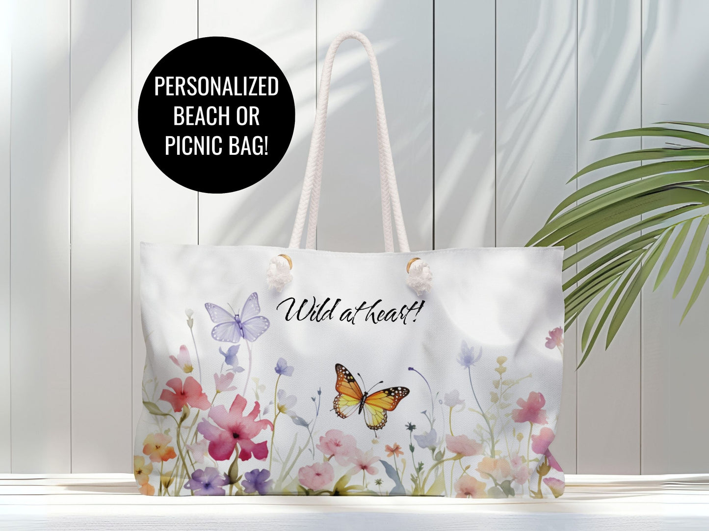 Beach and Picnic Bag - Personalized with name