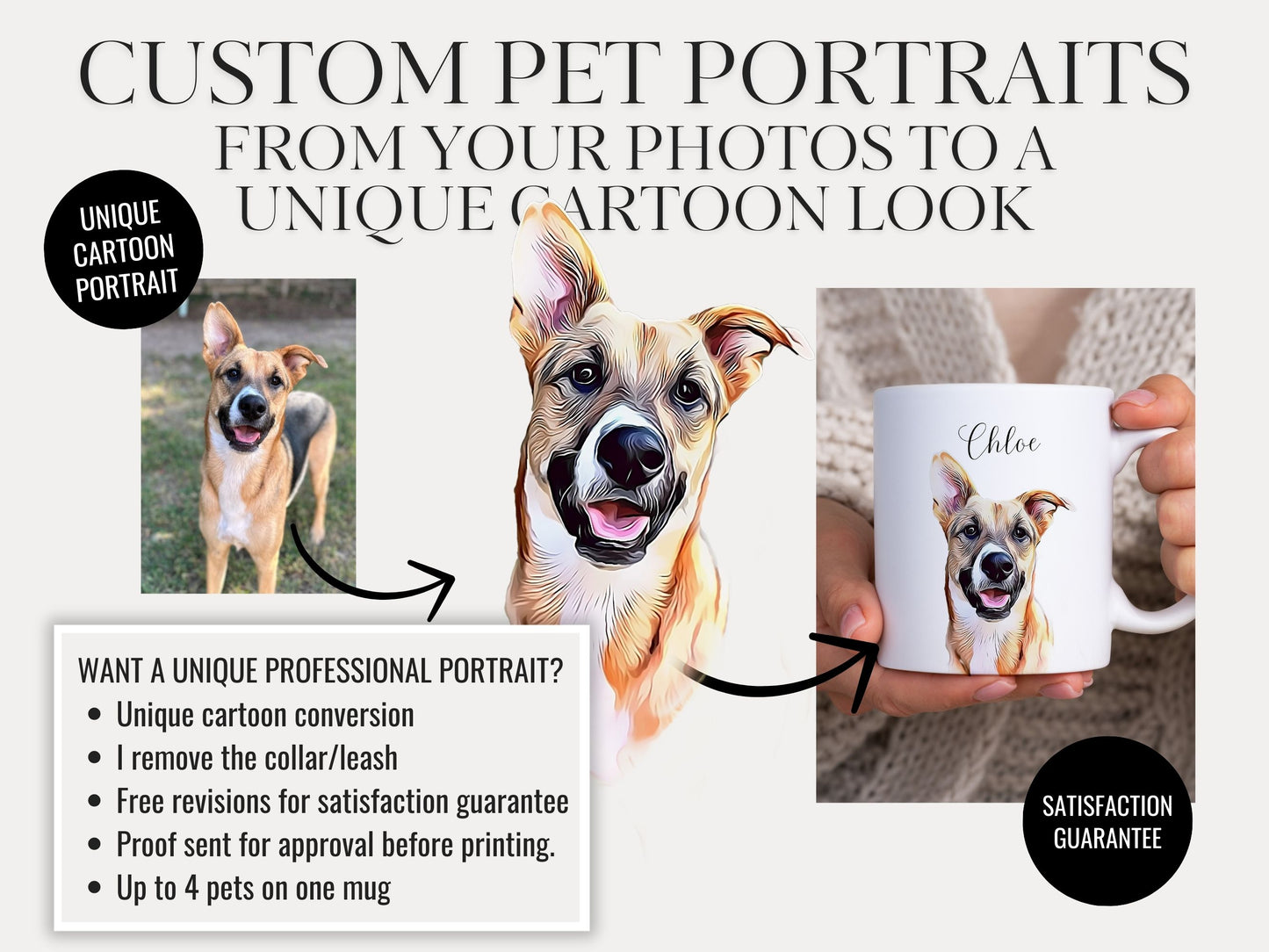 Custom Pet Mug Using Pet Photo