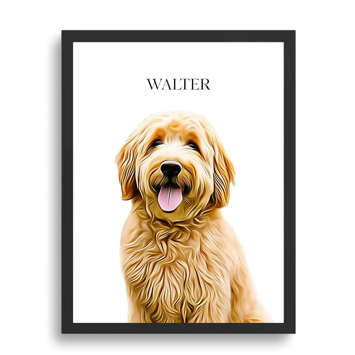 Watercolor & Illustrated Pet Portrait from Photo
