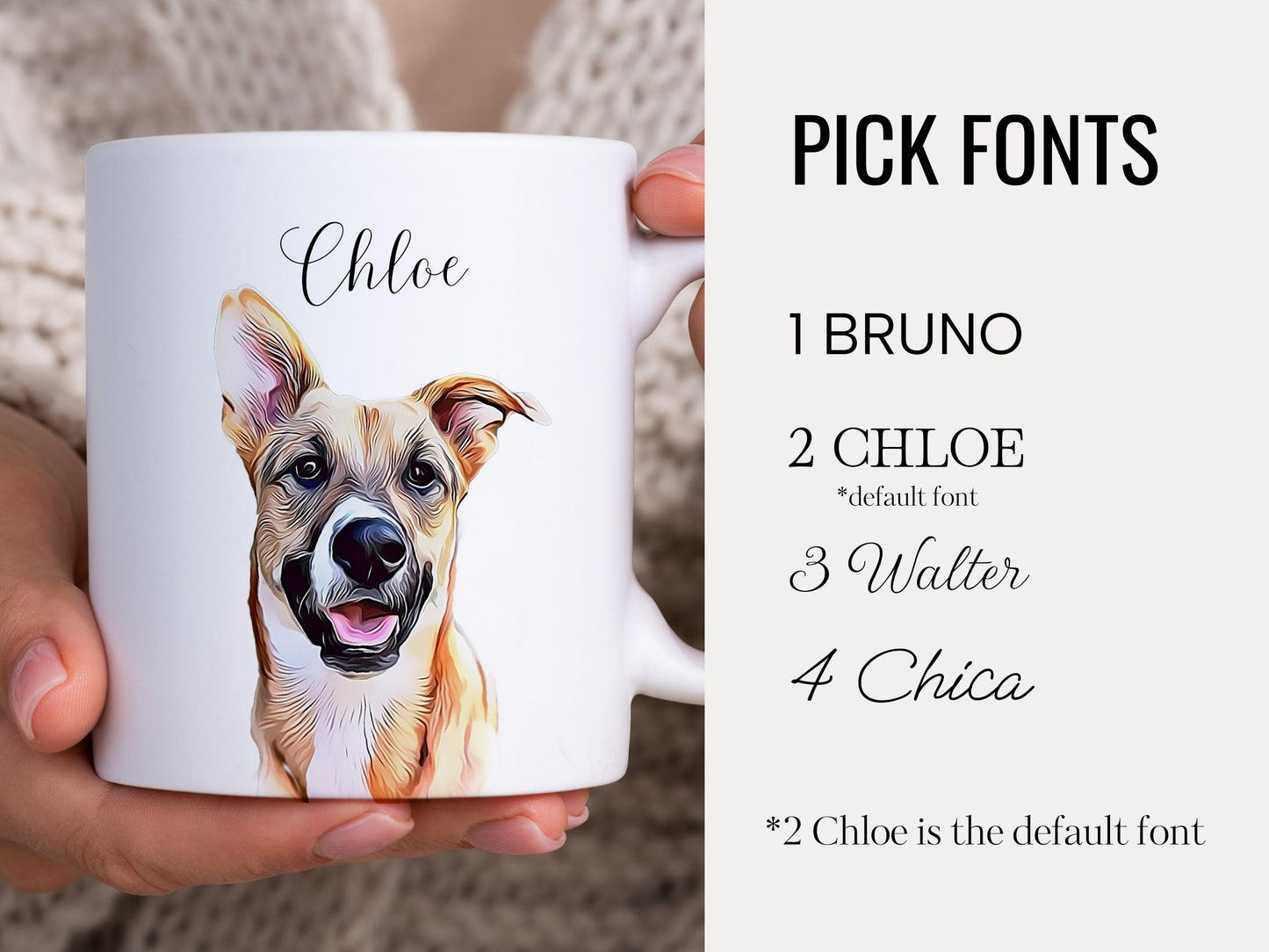 Custom Pet Mug Using Pet Photo