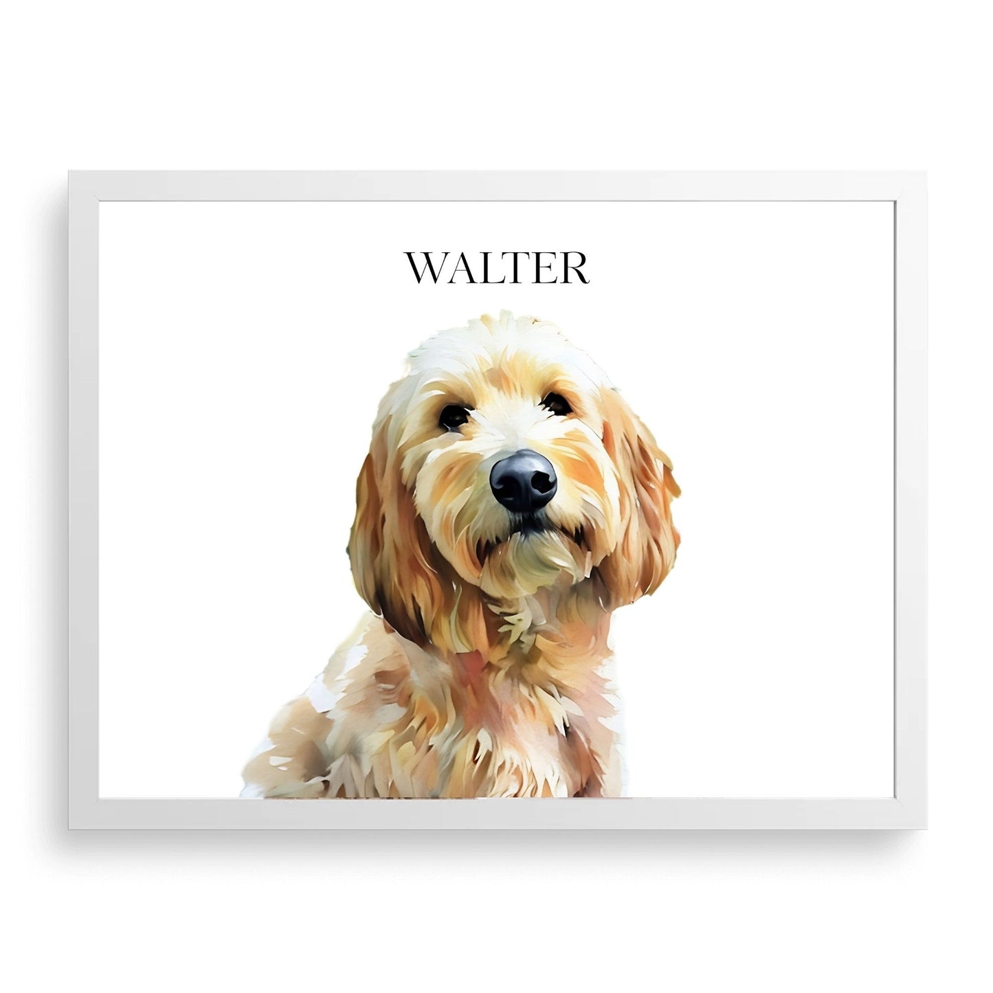 Watercolor & Illustrated Pet Portrait from Photo