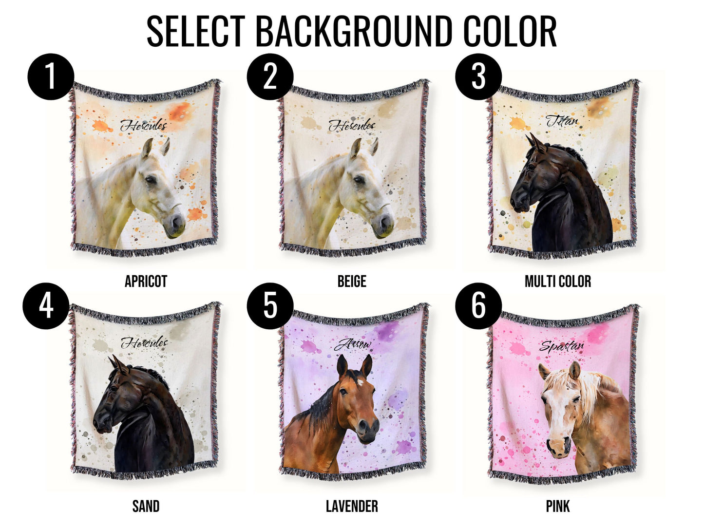 Custom Horse Woven Blanket from Photo