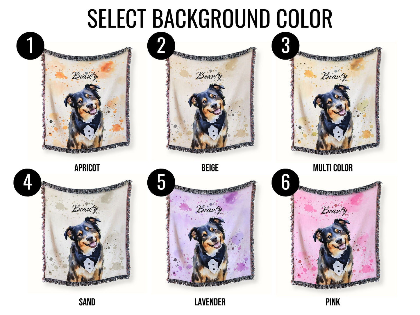 Custom Woven Dog Blanket from Photo
