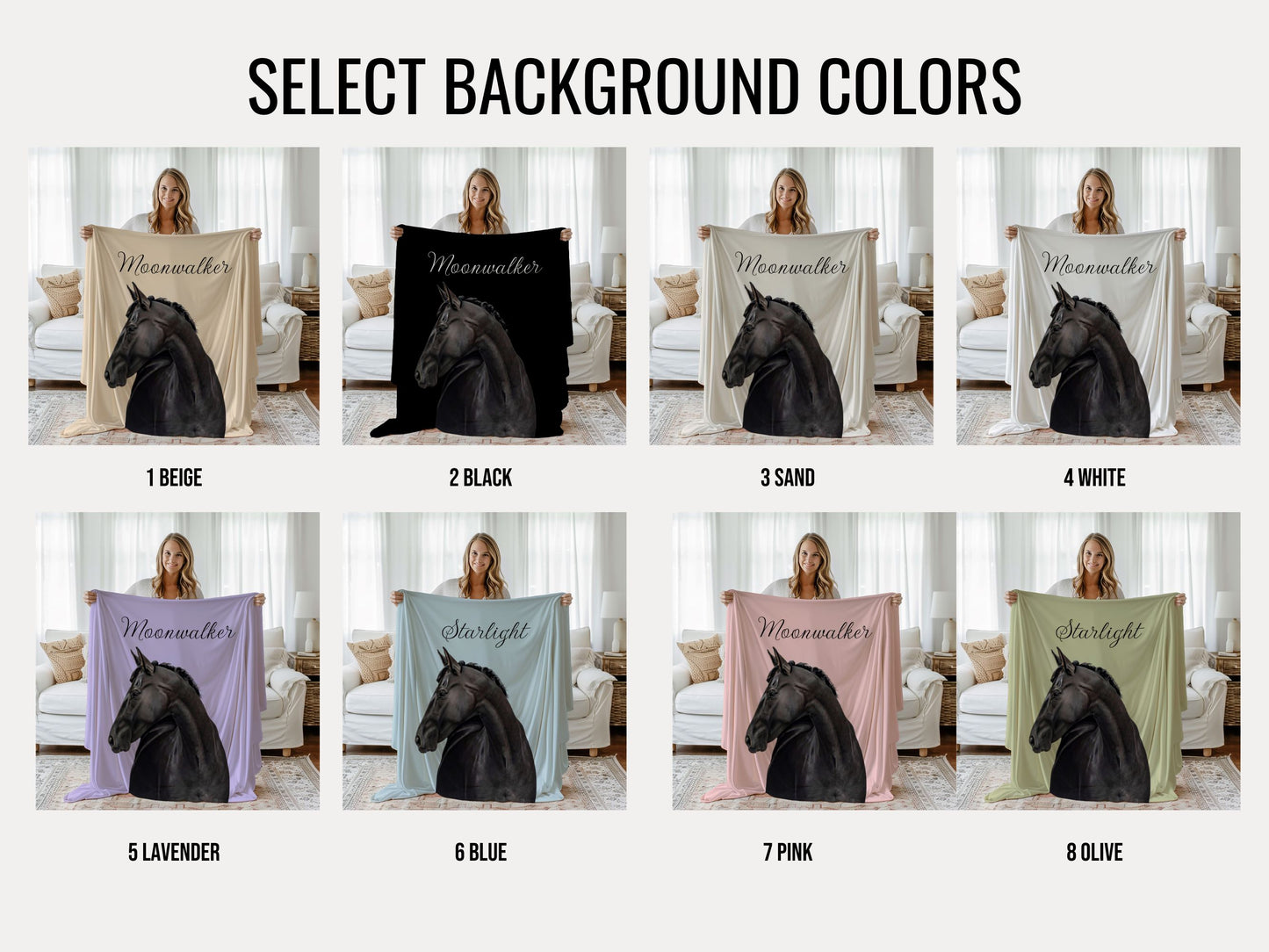 Custom Pet/Horse Blanket from Photo