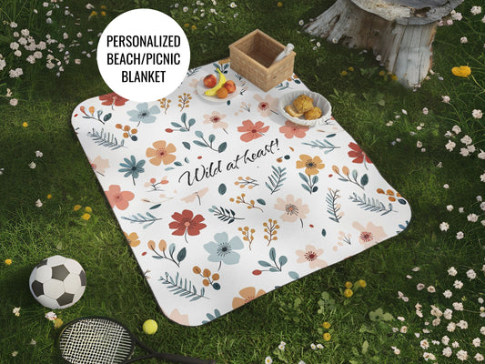 Beach Blanket - Personalized Wildflower Picnic Blanket