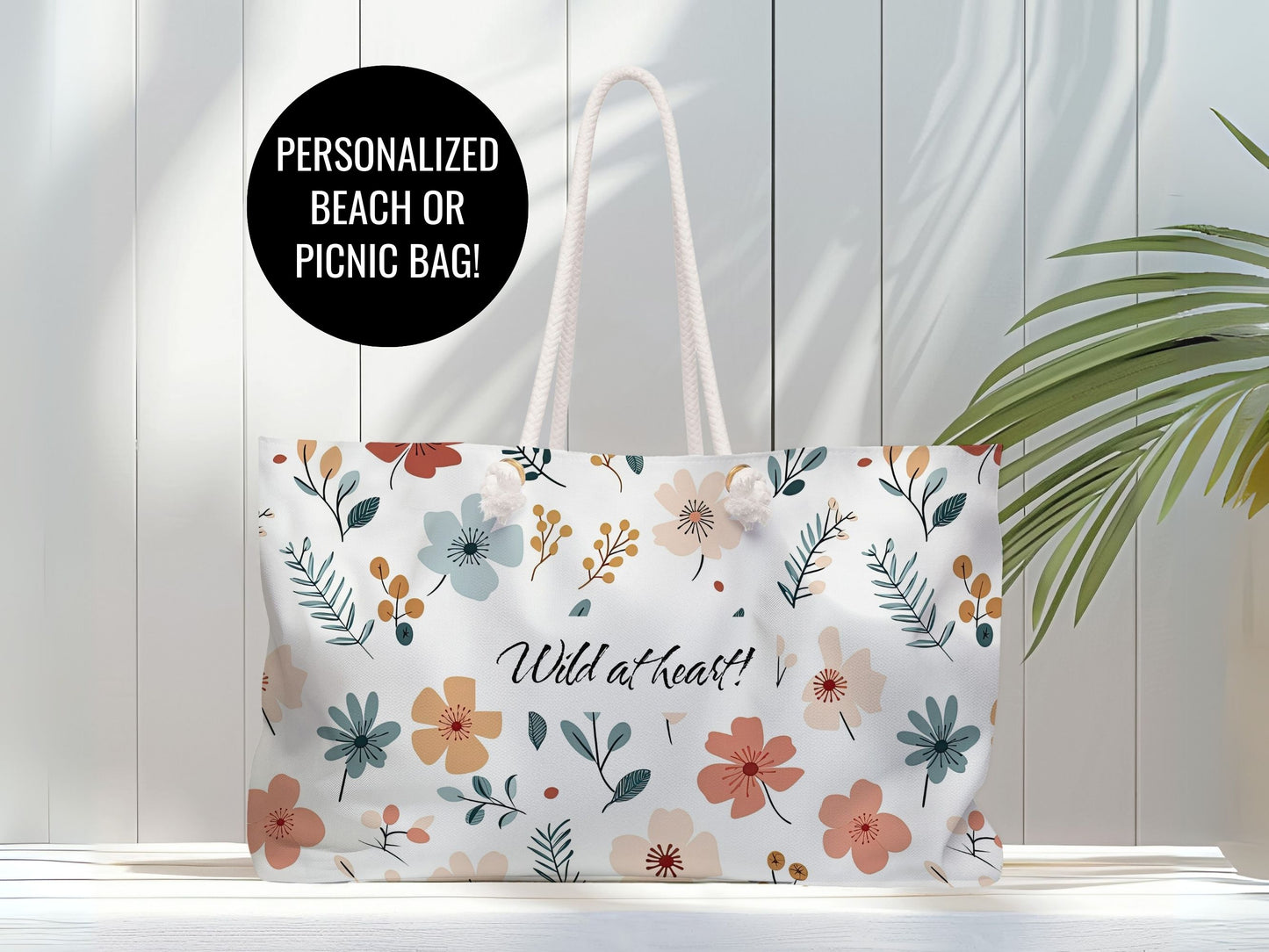 Beach and Picnic Bag - Personalized with name