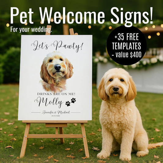 Pet Wedding Welcome Sign