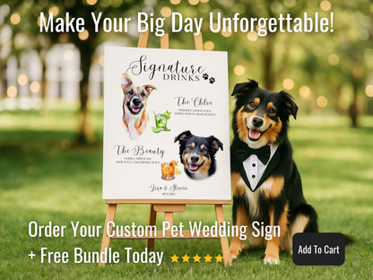 Custom Pet Signature Drink Sign
