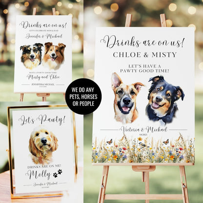 Pet Wedding Welcome Sign