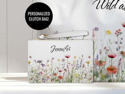 Wildflower Personalized Clutch Bag