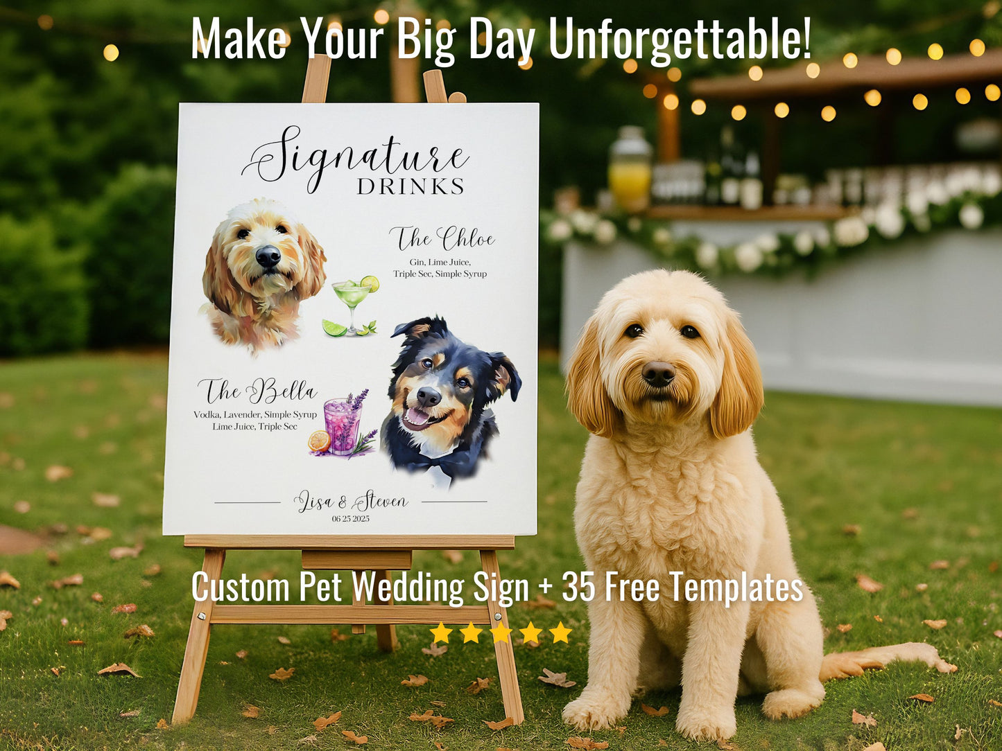 Custom Pet Signature Drink Sign