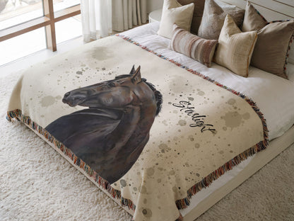 Custom Woven Dog Blanket from Photo