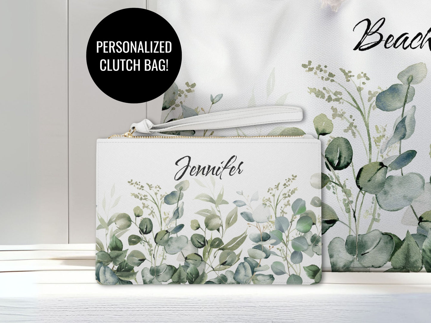 Wildflower Personalized Clutch Bag