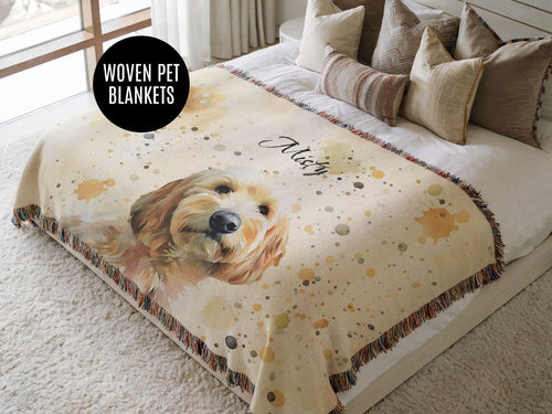 Custom Woven Dog Blanket from Photo
