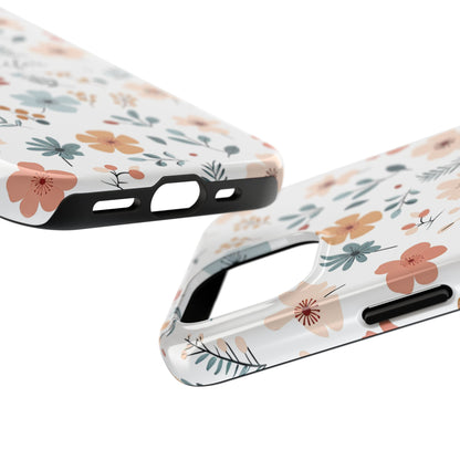 Personalized name phone case with wildflowers