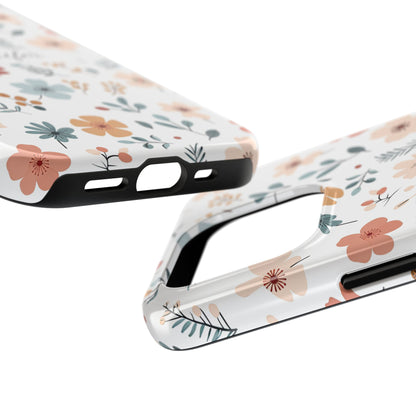 Personalized name phone case with wildflowers