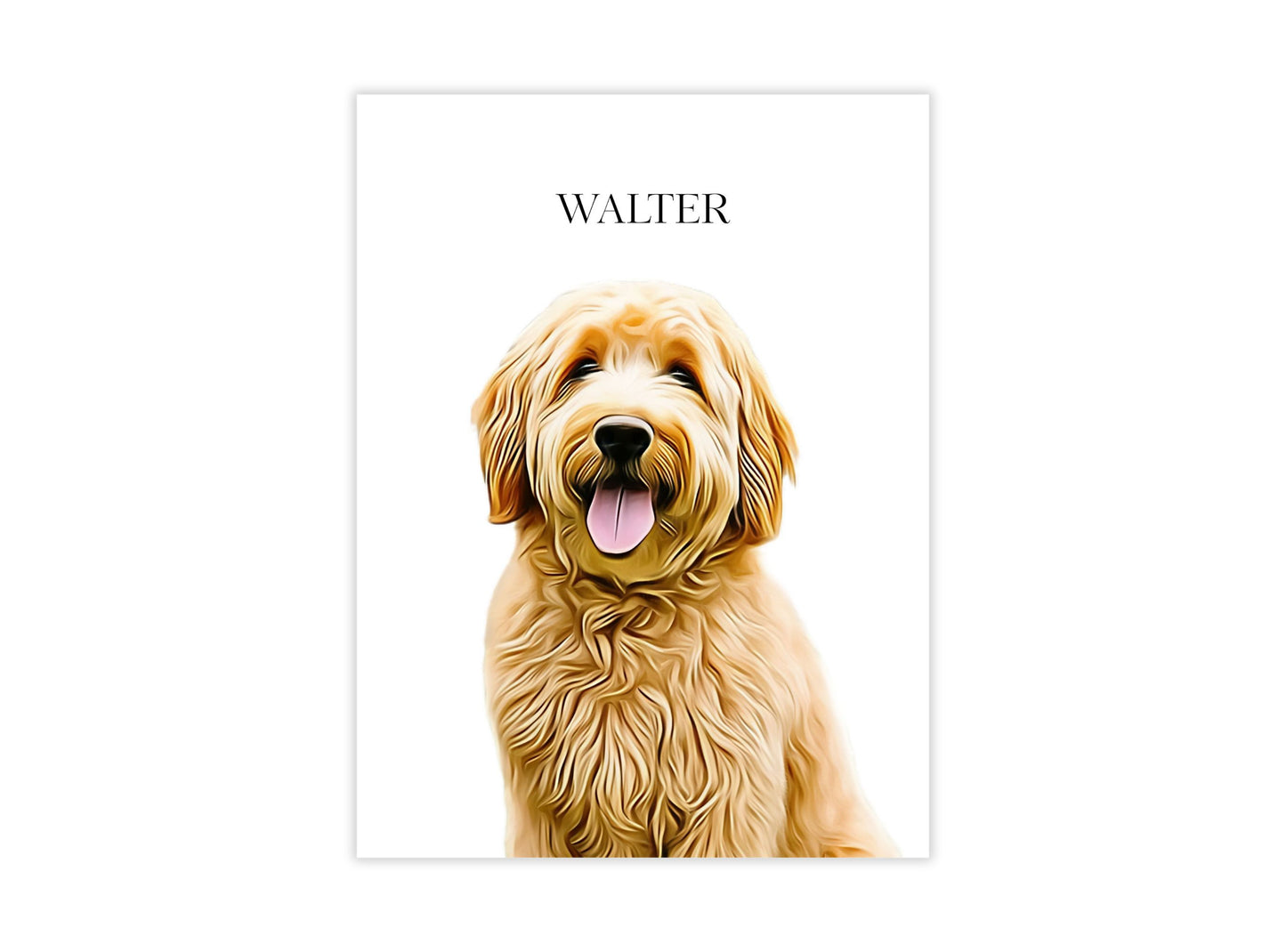 Watercolor & Illustrated Pet Portrait from Photo