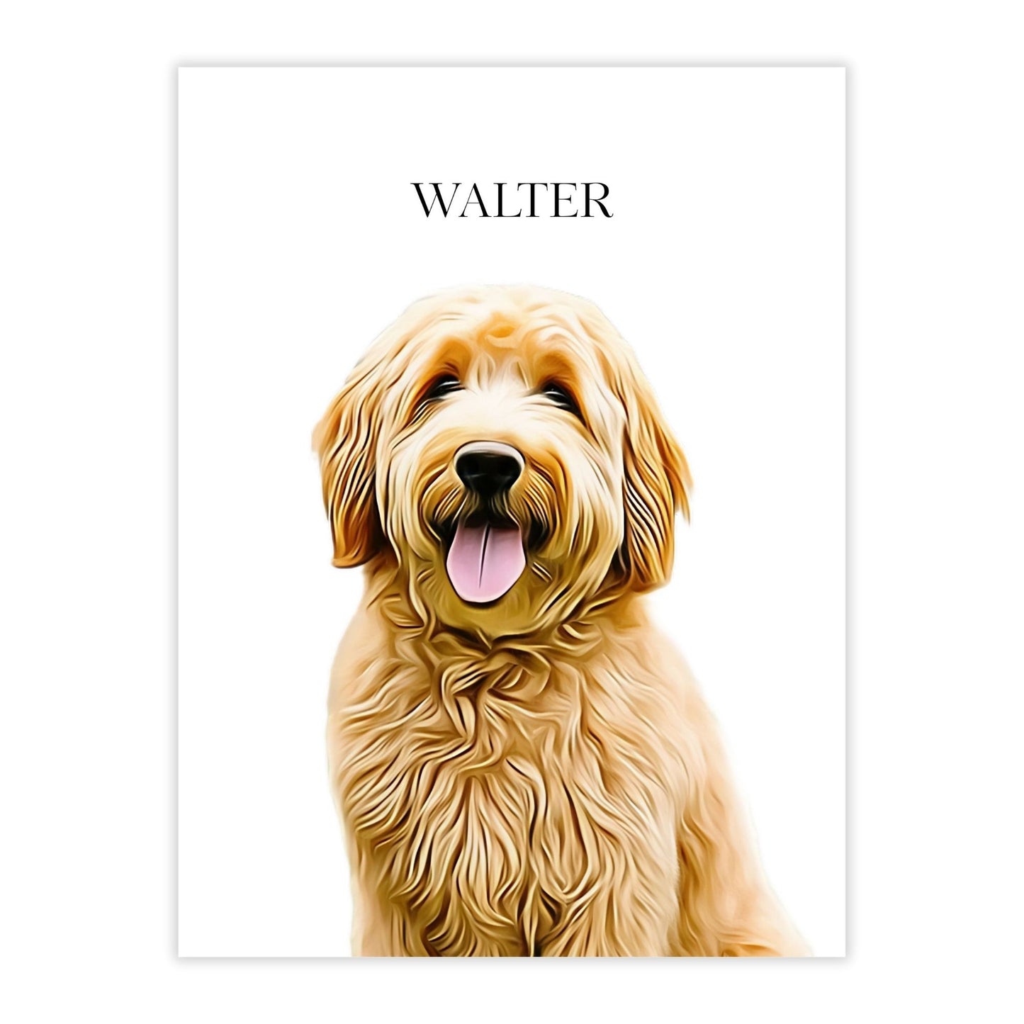Watercolor & Illustrated Pet Portrait from Photo