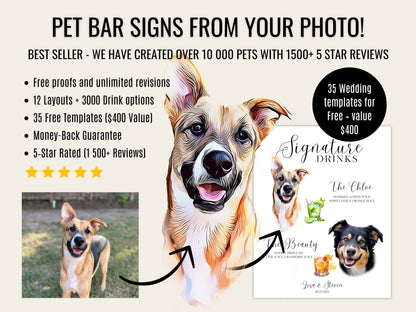 Custom Pet Signature Drink Sign