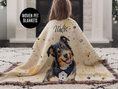 Custom Woven Dog Blanket from Photo