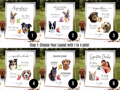 Custom Pet Signature Drink Sign