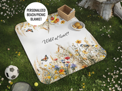 Beach Blanket - Personalized Wildflower Picnic Blanket