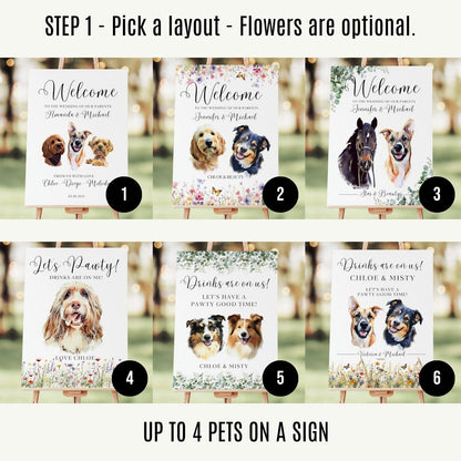 Pet Wedding Welcome Sign
