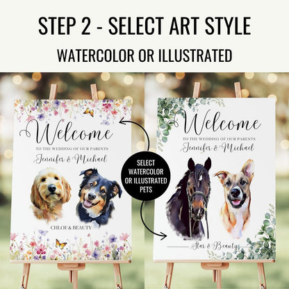 Pet Wedding Welcome Sign