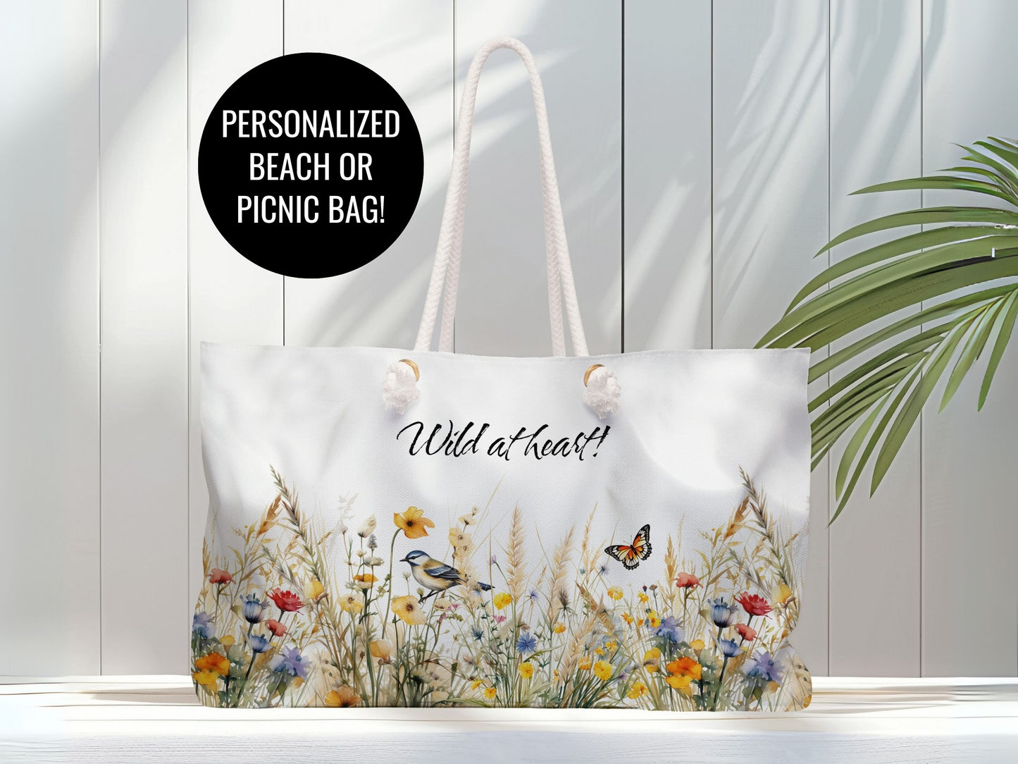 Beach and Picnic Bag - Personalized with name