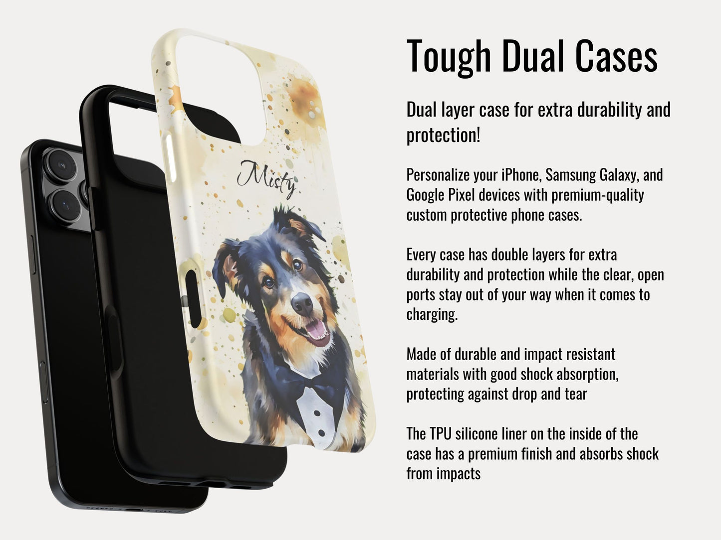 Custom Pet Phone Case - Dual Tough Cases