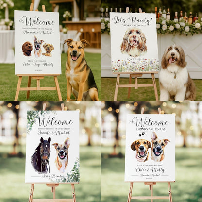 Pet Wedding Welcome Sign