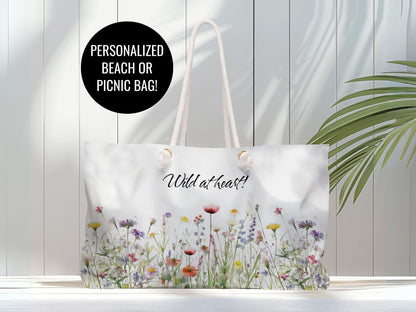 Beach and Picnic Bag - Personalized with name