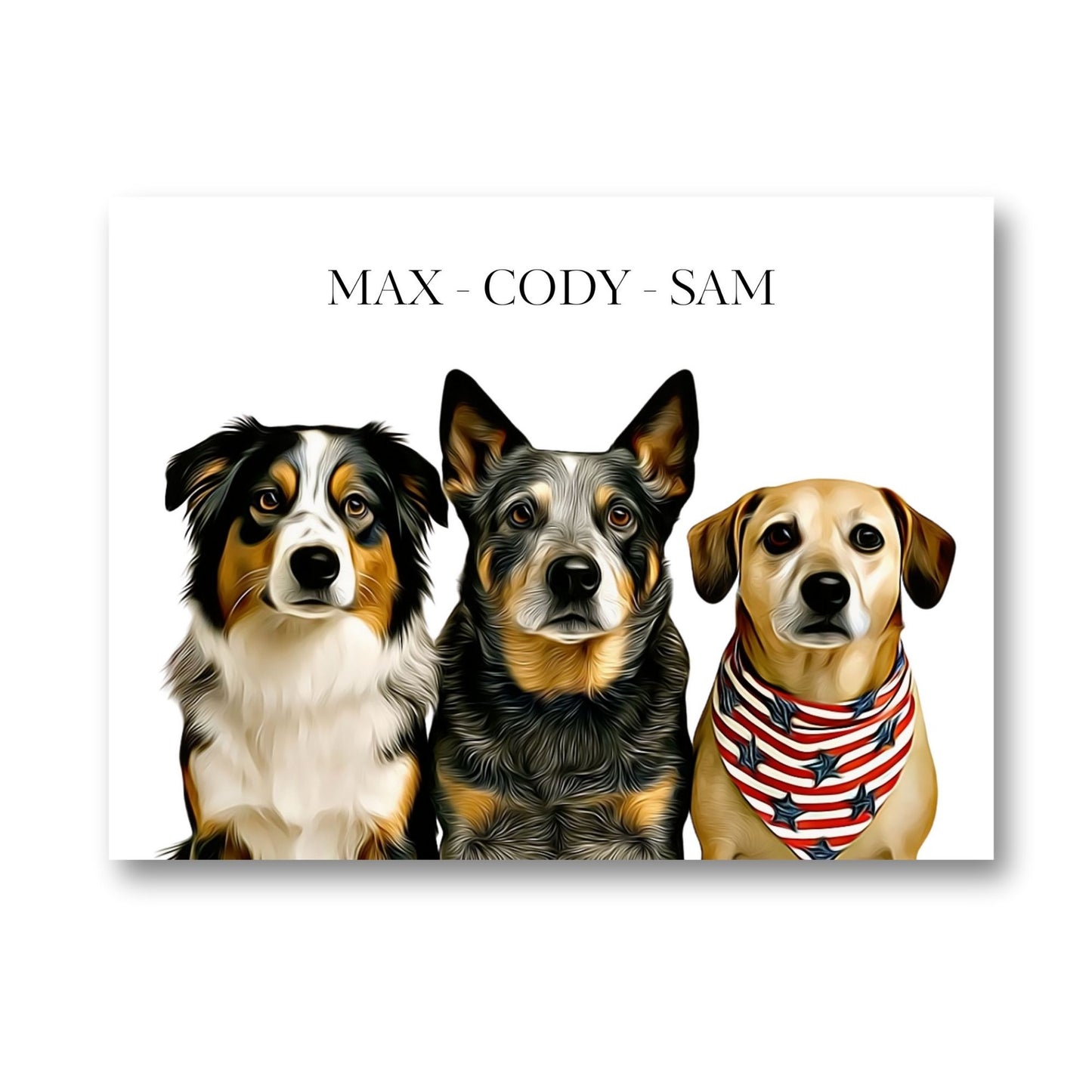 Watercolor & Illustrated Pet Portrait from Photo