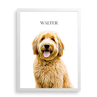 Watercolor & Illustrated Pet Portrait from Photo
