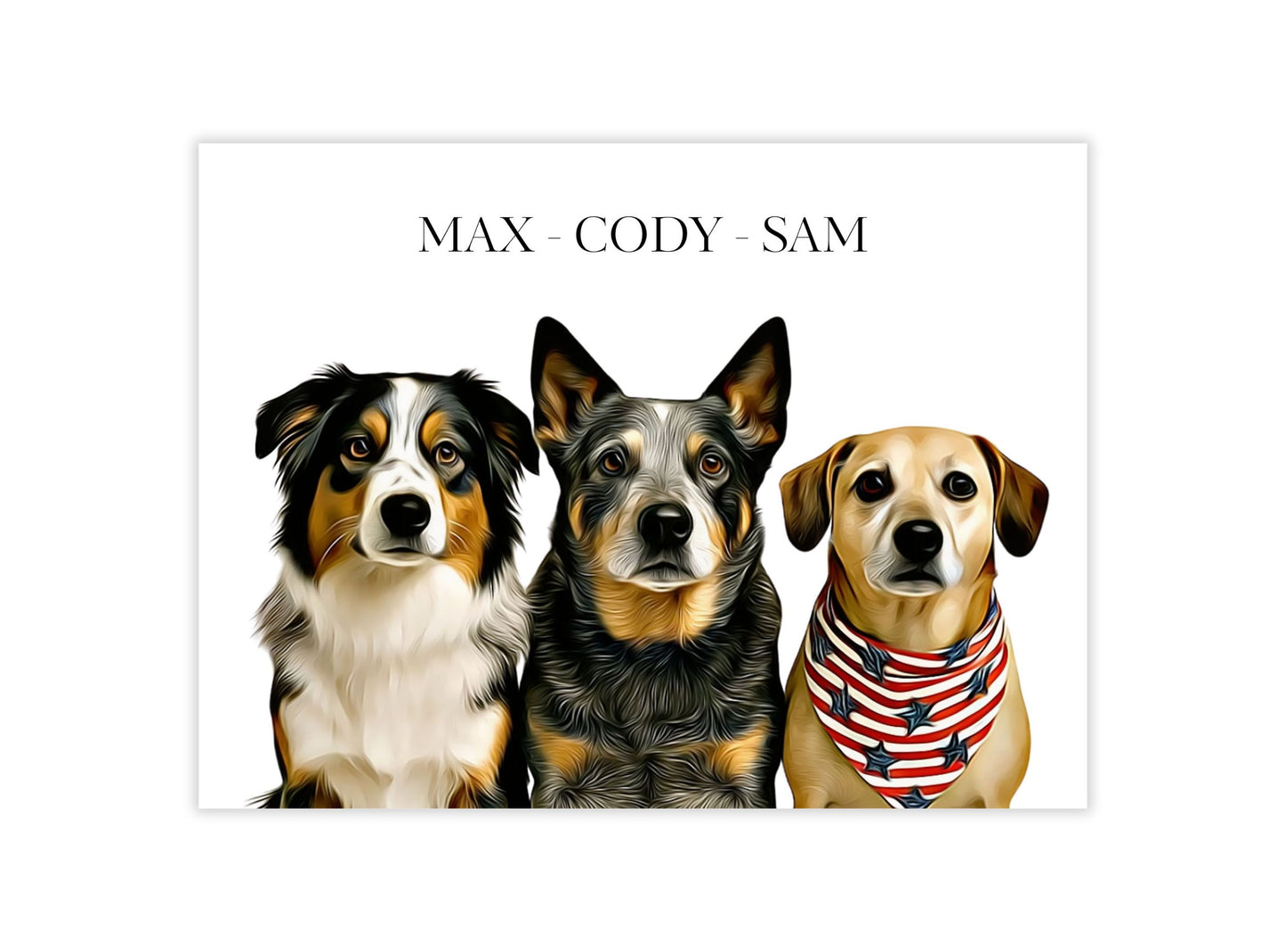 Watercolor & Illustrated Pet Portrait from Photo