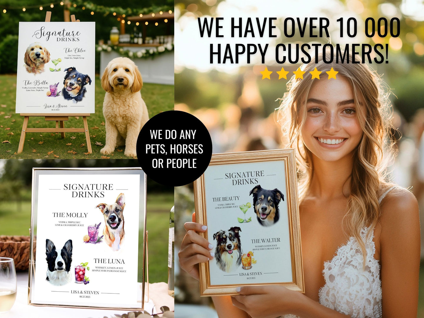 Custom Pet Signature Drink Sign