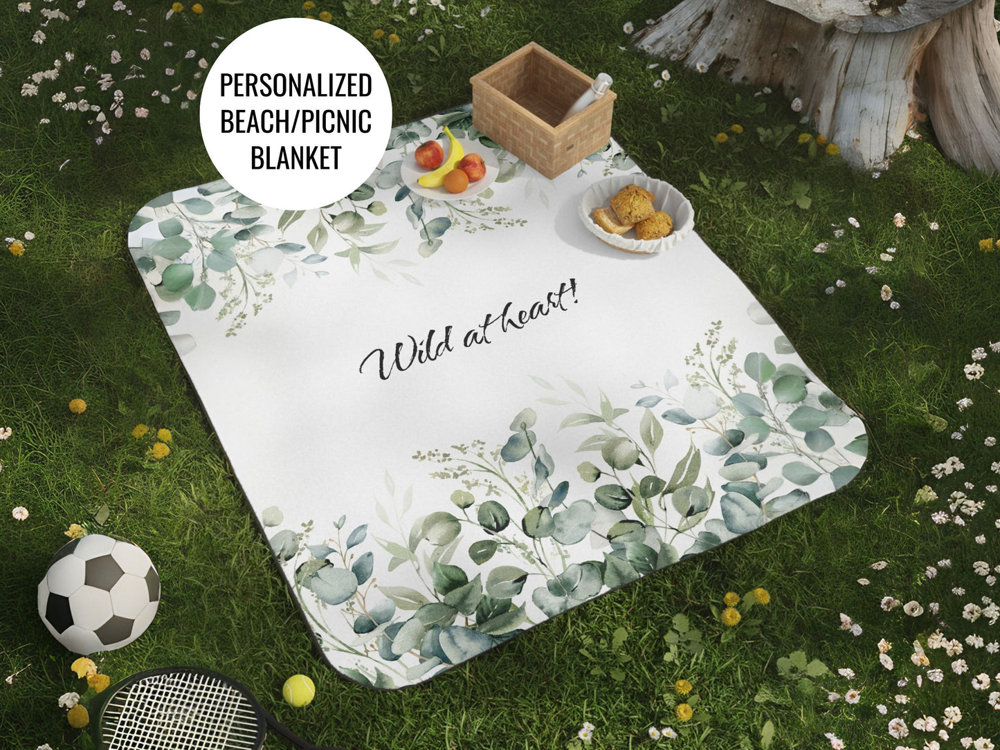 Beach Blanket - Personalized Wildflower Picnic Blanket