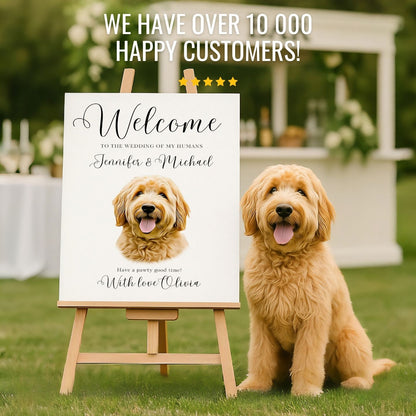 Pet Wedding Welcome Sign