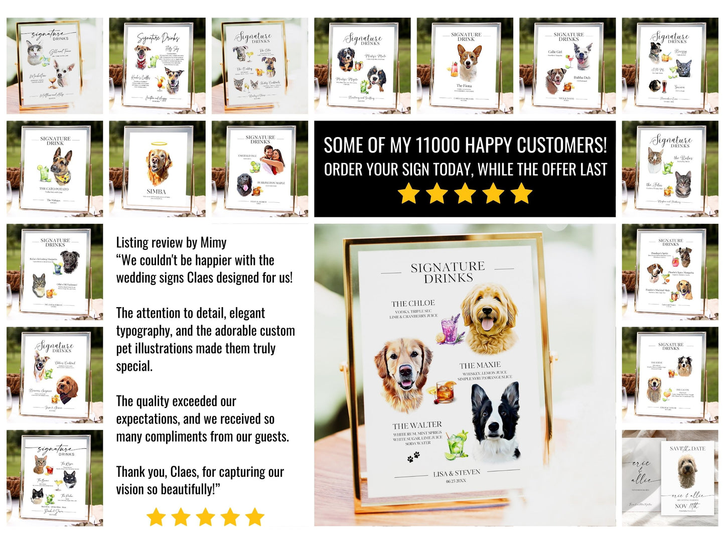 Custom Pet Signature Drink Sign