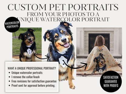 Custom Woven Dog Blanket from Photo
