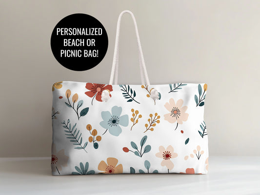 Beach and Picnic Bag - Personalized with name