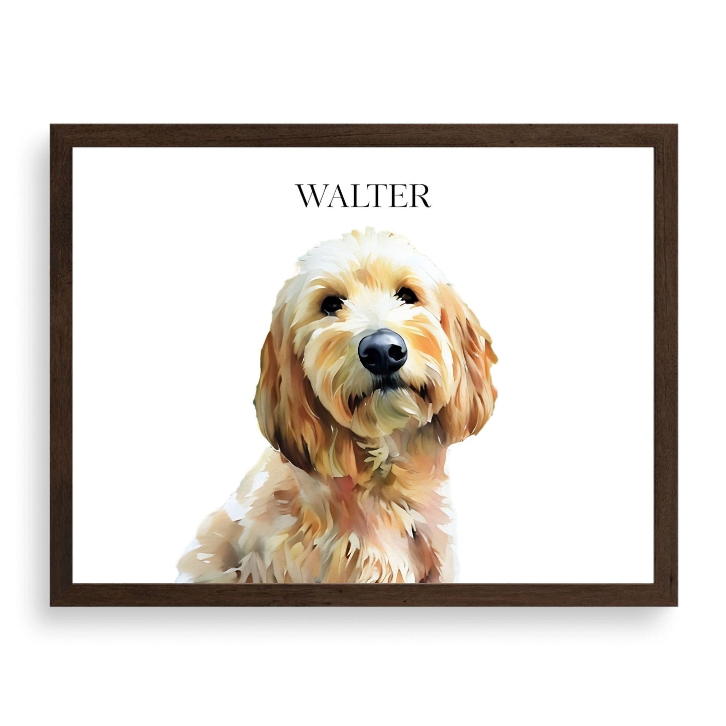 Watercolor & Illustrated Pet Portrait from Photo