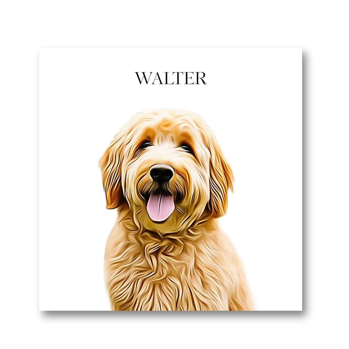 Watercolor & Illustrated Pet Portrait from Photo