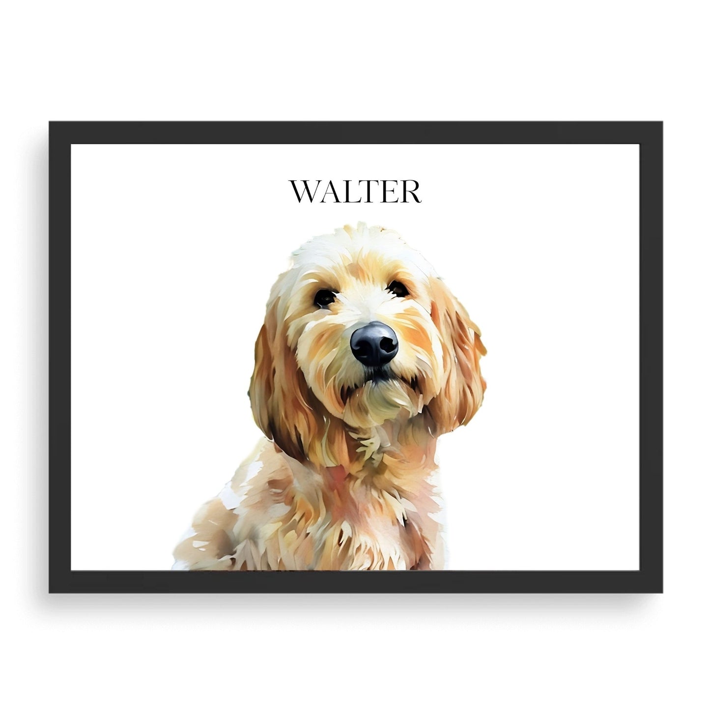 Watercolor & Illustrated Pet Portrait from Photo