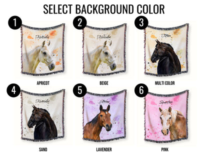 Custom Horse Woven Blanket from Photo