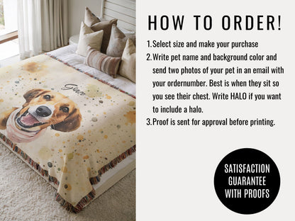 Custom Woven Dog Blanket from Photo