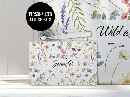 Wildflower Personalized Clutch Bag